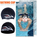 Swimming Cap Silicone Women Men Waterproof Long Hair Adults Swim Sports Poo
