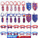 Pet Bow Ties Neckties Triangle Scarf Set - Durable & Soft Material for Pets