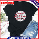 Independence Day Print Baseball Letter T-Shirt (Black S)