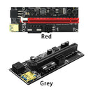 009S-Plus PCI-E Riser Card PCIe 1X to 16X Extender for BTC Miner (Grey)