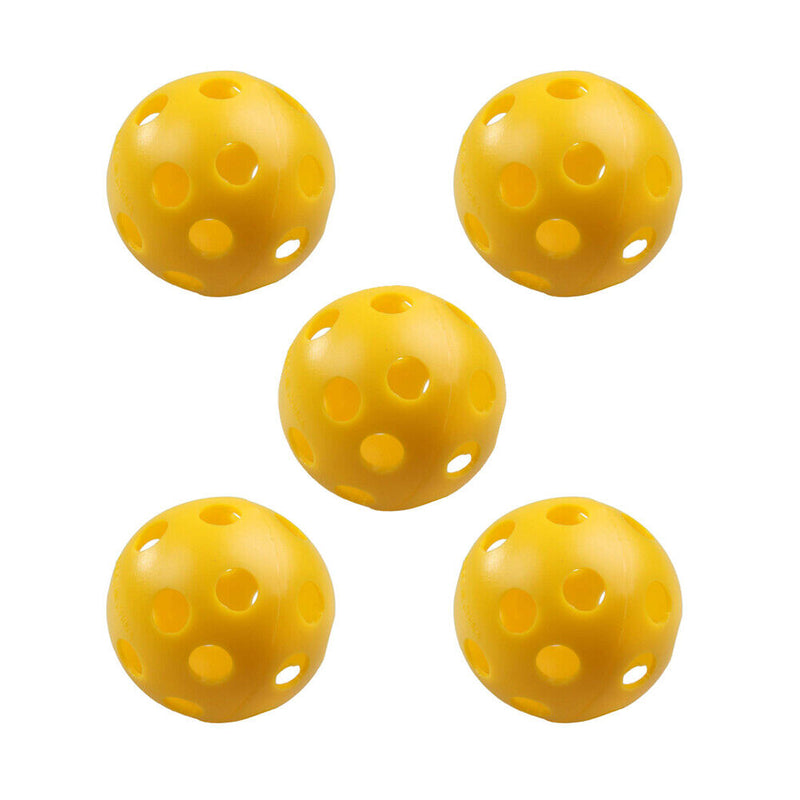 50pcs Plastic Whiffle Airflow Hollow Golf Practice Training Sports Bullets