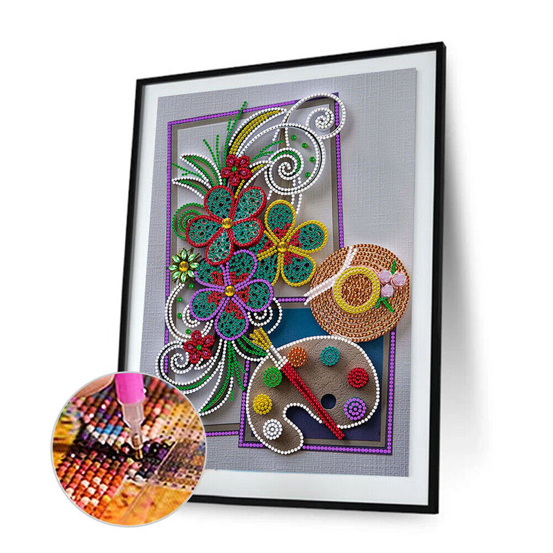 Diamond Painting Kit 5D Special Shaped Rhinestone DIY Color Flowers Craft