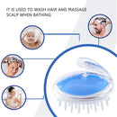 Silicone Massage Comb Head Body Scalp Hair Cleaning Bath Spa Brush (Blue) Newly