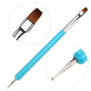 Pro Double-Ends Nail Art Pen Painting Dotting Brush Tools(Light Blue)
