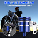 Universal Motorcycle Brake Fluid Reservoir Clutch Tank Oil Fluid Cup (Blue)