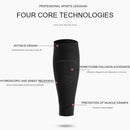 Outdoor Football Shin Guard Pads Honeycomb Calf Protective Gear (Black L)