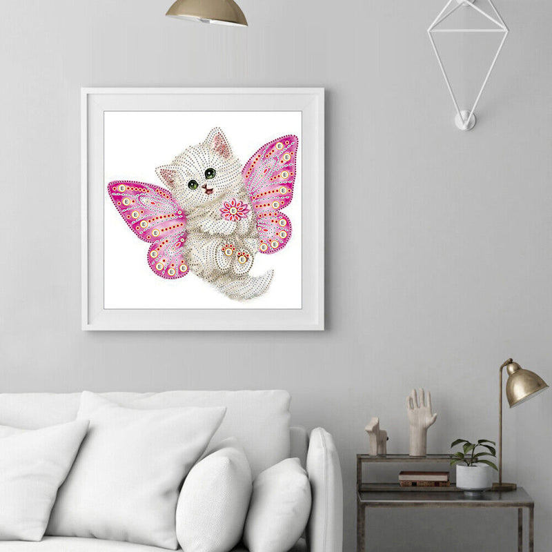 5D DIY Part Special Shaped Drill Diamond Painting Cat Art Decor (YX285) Newly