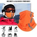 Outdoor Winter Warm Fleece Neck Scarf Reflective Skiing Neck Cover (Orange)