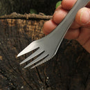 SUNDICK Titanium Spork Outdoor Camping Spoon Fork Hiking Picnic Travel Tableware