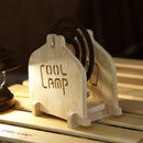 Portable Mosquito Coil Holder - Wooden & Metal Material Coil Burning Stand