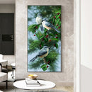 Full DIY Diamond Rhinestone Round Tit on Branch Drill 5D Painting Kit Handwork