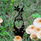 Metal Trunk Gnome Ornament Backyard Lawn Stakes Yard Art Outdoor Garden Decor