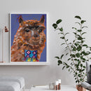 Colored DIY Arts Digital Oil Painting Cute Alpaca No Frame Picture By Numbers