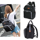 Multi-functional Mom Backpack Baby Diaper Large Capacity Travel Bag(Black)-