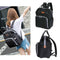 Multi-functional Mom Backpack Baby Diaper Large Capacity Travel Bag(Black)-