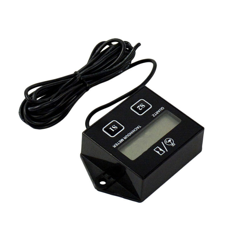 Waterproof Digital Tachometer Tach Hour Meter Motor ATV Engine Inductive Gauge