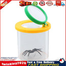 Cylindrical Crawler Spider Insect Box Magnifying Glass Magnifier (Yellow) Newly