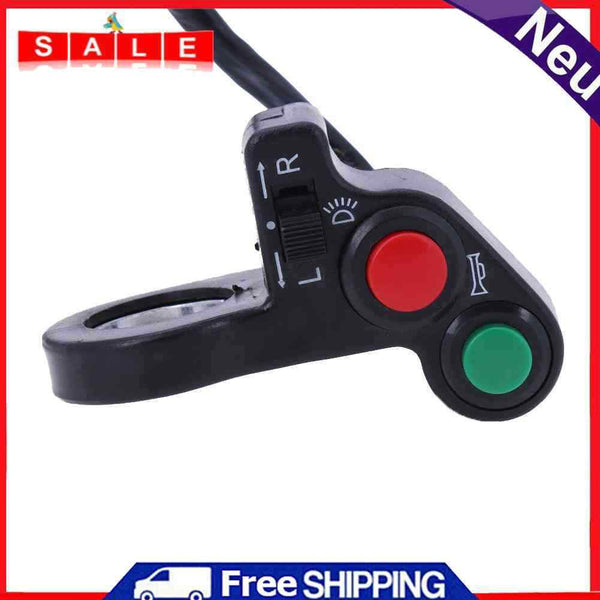 3 in 1 Motorcycle ATV Bicycle Scooter 7/8" Handlebar Switch Horn Indicator On/A