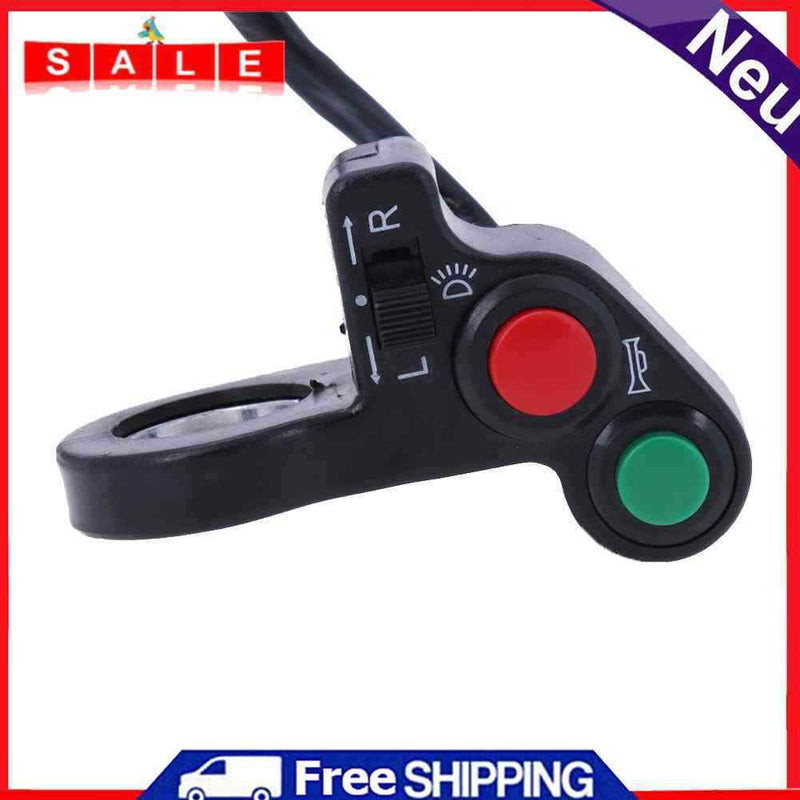 3 in 1 Motorcycle ATV Bicycle Scooter 7/8" Handlebar Switch Horn Indicator On/A