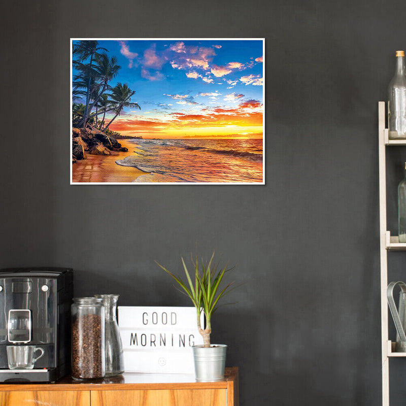 Painting By Numbers Sea Scenery DIY Oil Coloring Landscape Drawing Pictures
