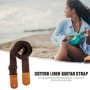 Cotton Linen Guitar Strap Adjustable Belt for Acoustic Folk Guitar Ukulele Ba