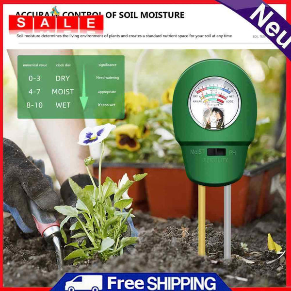 3 in 1 Plant Bottom PH Tester, Portable Soil Moisture Analyzer, Gartenwe