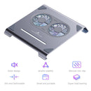 Laptop Desk Support Stand Anti Slip Dual Cooling Fan Notebook Computer Holder