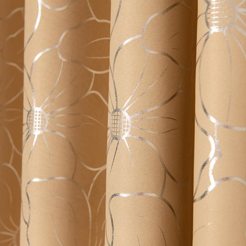 Home Living Room Window Curtains Lily Flower Semi-Blackout Curtain Drapes