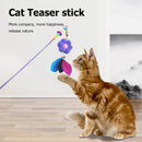 Feather Bell Flower Chaser Wand Funny Entertainment Cat Teaser Rod Stick Toys