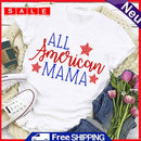 Independence Day Print America Letter Tea T-Shirt (White XL)