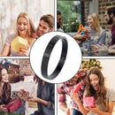 Stainless Steel Carving Roman Numeral Bracelet Cuff Wedding Bangle (Black) Newly