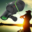 Black Electronic LED Light Fish Bite Sound Alarm Bell On Clip Rod Tackle K3K2
