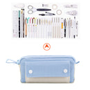 #A Pencil Case Large Capacity Simple Pen Organizer Bag with Zipper (Double Layer
