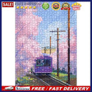 1000 Pieces DIY Purple Train Puzzle Educational Learning Assembling Jigsaw