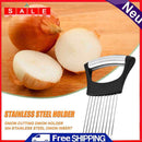 Stainless Steel Onion Fork Pine Meat Tomatoes Cutting Safe Auxiliary Holder Kitchens