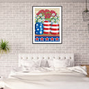5D DIY Diamond Painting Kits Independence Day Flower Full Round Drill Arts