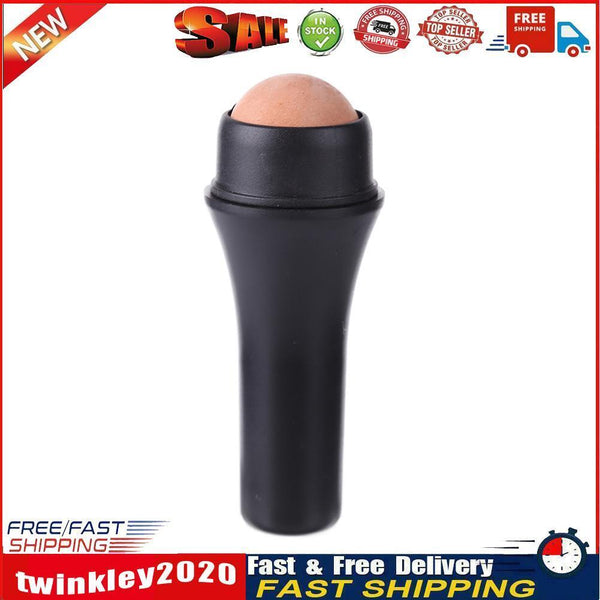 Face Oil Absorbing Roller T-zone Massage Volcanic Stone Skin Care (Black) Newly