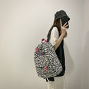 Preppy Style Canvas Zebra Cow Pattern Print Large Backpack Casual Women Handbags