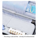 Multi-layer Canvas Pencil Pouch Holder Organizer Washable with Double Zippers