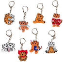 National Chaowen Charm Keyring Tiger Keychain Bag Hanging Pendant Key Chain