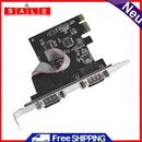 PCIe Serial Expansion Card PCI-Express to 2 Serial Ports COM Adapter for Windows