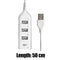 4 Port USB 2.0 Hub w/ 1.6-Foot Cable for PC Flash Drive Mobile HDD (White)