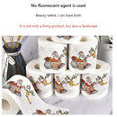 Christmas Toilet Roll Paper Santa Claus Home Bathroom Paper Xmas Tissue (1)