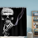 Waterproof Skeleton Smoke Bath Curtain with Hook Anti-Mold Bathtub Cover Craft