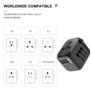 100V - 250V Wide Travel Plug Adapter Voltage World to World Fast Charge