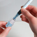 Wet the nib to prevent the ink from sticking, blocking the pen`