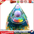 Crystal Orgonite Pyramid Healing Energy Reiki Chakra Home Office Decor (A) Newly