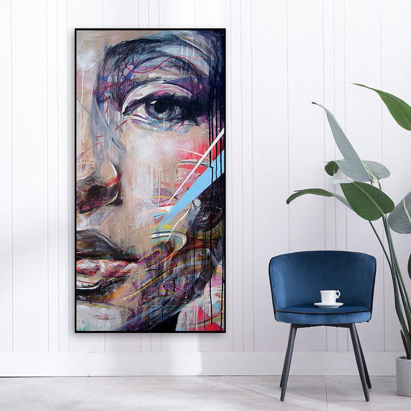 Half Face Oil Paint By Numbers Kits DIY Handpainted on Canvas Wall Art Gift