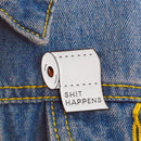 Roll Paper Pin Brooches White Badges Lapel Jacket Boys Girl Clothes Decor Gif