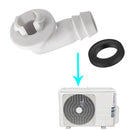 for Elbow with Rubber Ring AC Drain Hose Adapter 0.6 Inch Air Conditioner